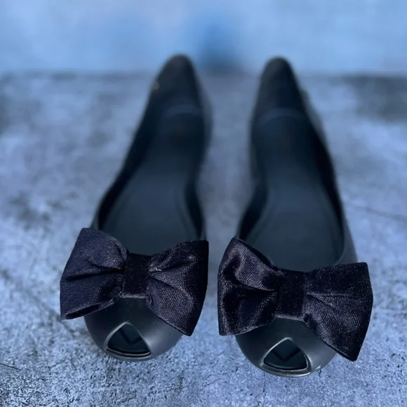 Melissa Black Flats with Bow - Picture 10 of 10